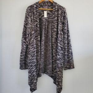 Saturday Sunday Cardigan Sweater Size L Blk/Wht